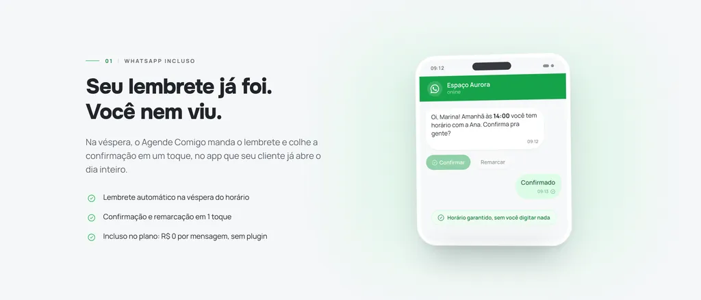 Trecho 1 do sistema Agende Comigo
