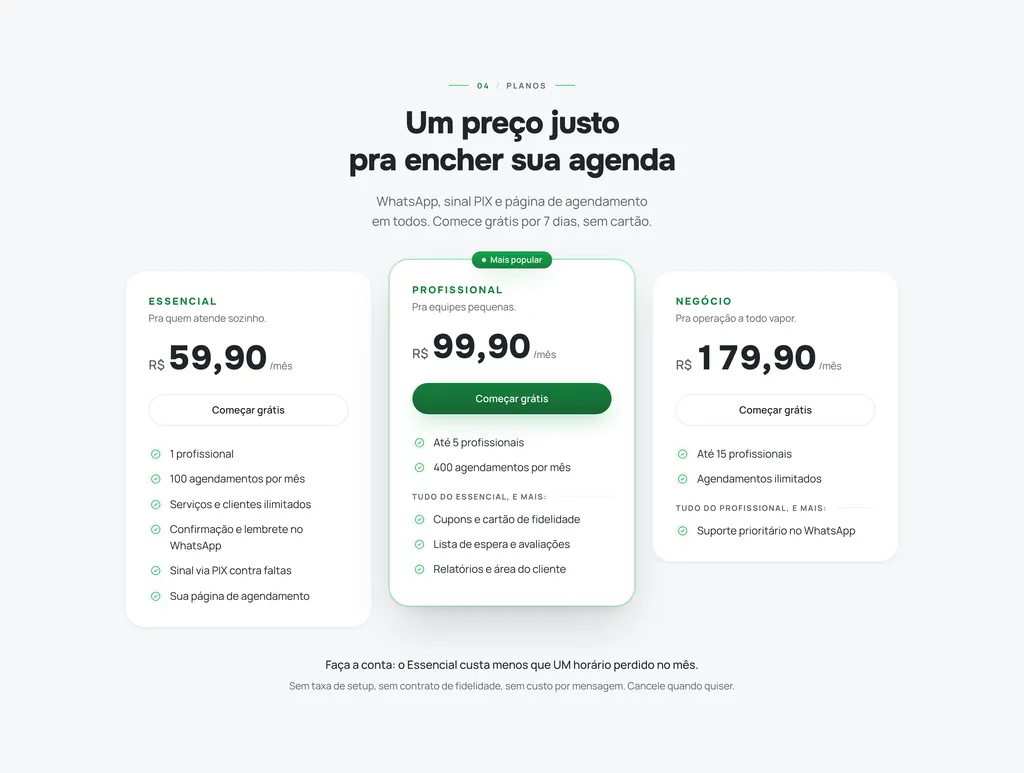 Trecho 3 do sistema Agende Comigo